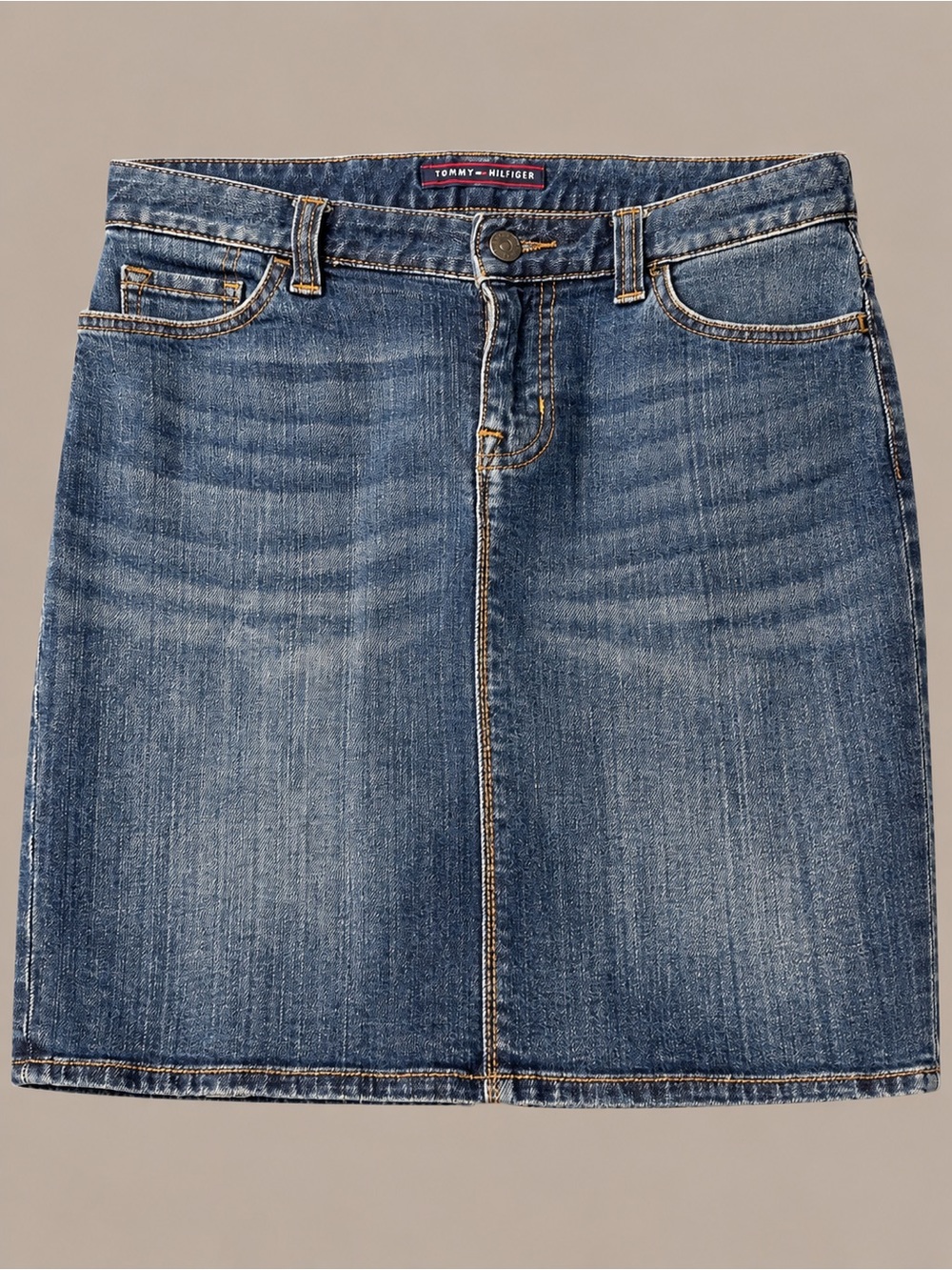 Tommy Hilfiger Medium Blue Denim Mini Skirt